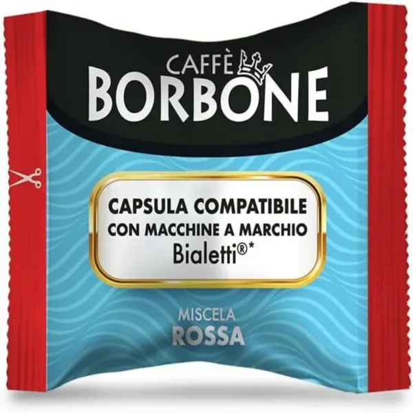 14870 CAFFE BORBONE | BIALETTI | 100 CAPSULE | MISCELA ROSSA | - immagine 1