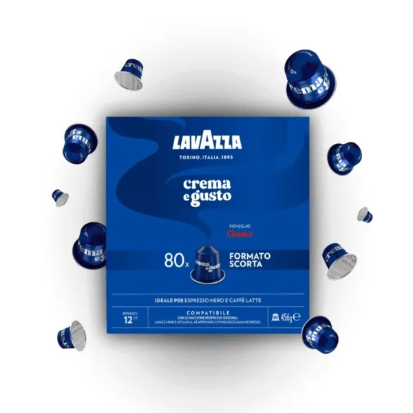 14905 CAFFE LAVAZZA | COMPATIBILE CON NESPRESSO | 80 CAPSULE | MISCELA CREMA E GUSTO RISVEGLIO CLASSICO | - immagine 1