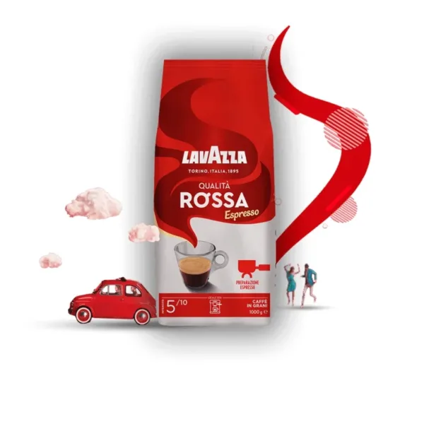 14915 CAFFE LAVAZZA | GRANI | 1 KG | MISCELA QUALITA ROSSA | - immagine 1