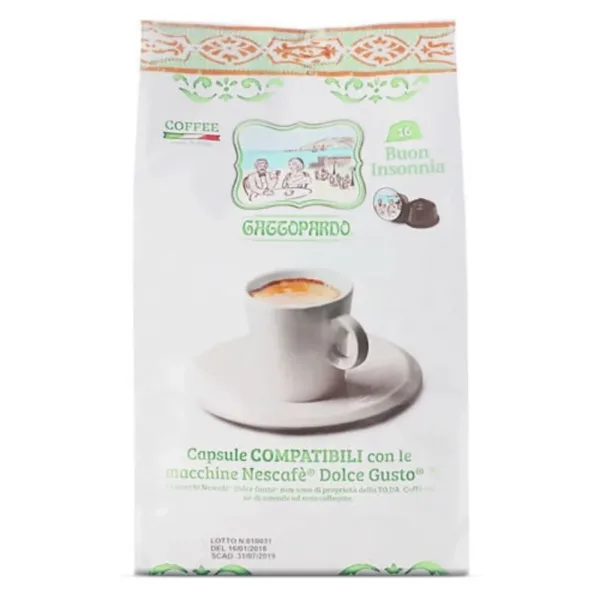 14948 CAFFE GATTOPARDO | COMPATIBILE CON DOLCE GUSTO |16 CAPSULE | MISCELA INSONNIA | - immagine 1