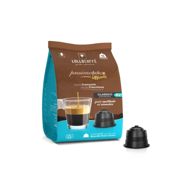 14964 CAFFE LOLLO | 96 CAPSULE | COMPATIBILI CON DOLCE GUSTO | MISCELA CLASSICA | - immagine 1