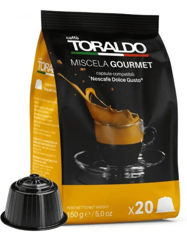 CAFFE TORALDO | COMPATIBILI CON DOLCE GUSTO | 100 CAPSULE | MISCELA GOURMET | - immagine 1