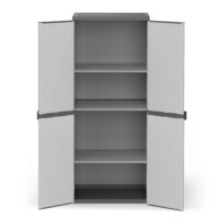 Mongardi Armadio in Resina 2 Ante con Ripiani – 68x40x165 cm – Per Interno ed Esterno, Robusto e Facile da Montare - immagine 2