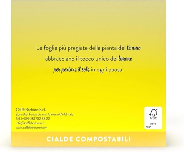 CAFFE BORBONE | 72 CIALDE TE AL LIMONE | 4 BOX DA 18 CIALDE - immagine 2